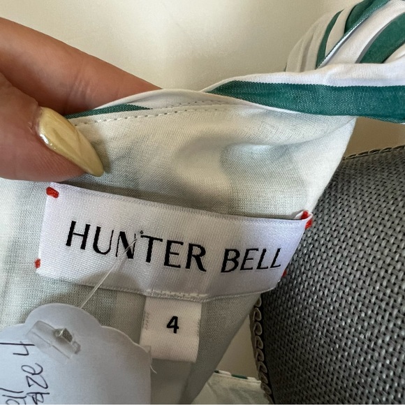 NWT Hunter Bell Kathleen Dress Emerald Stripe - Picture 11 of 13